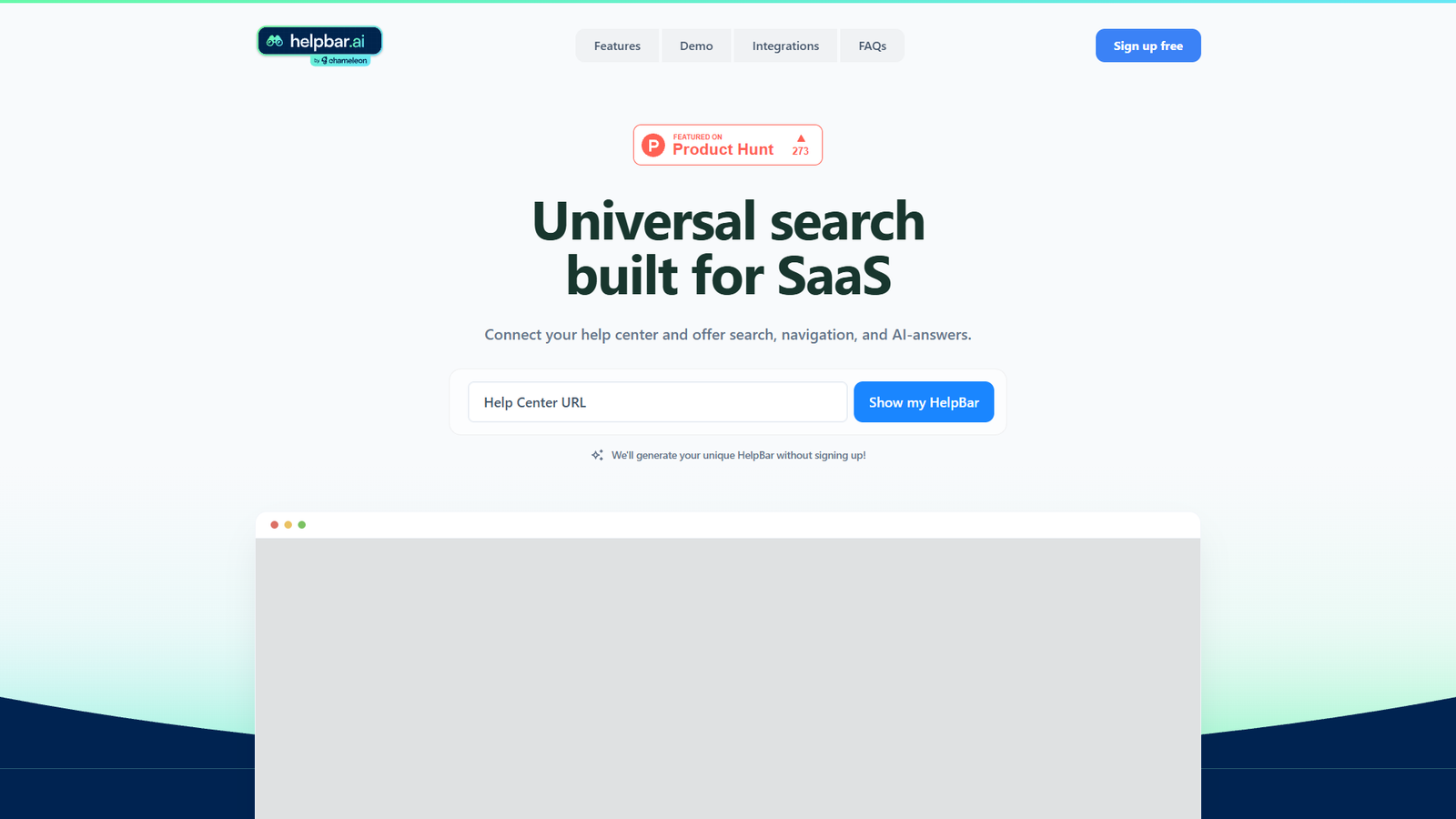 Helpbar — Universal Search for SaaS — интерфейс нейросети Helpbar — Universal Search for SaaS — интерфейс нейросети