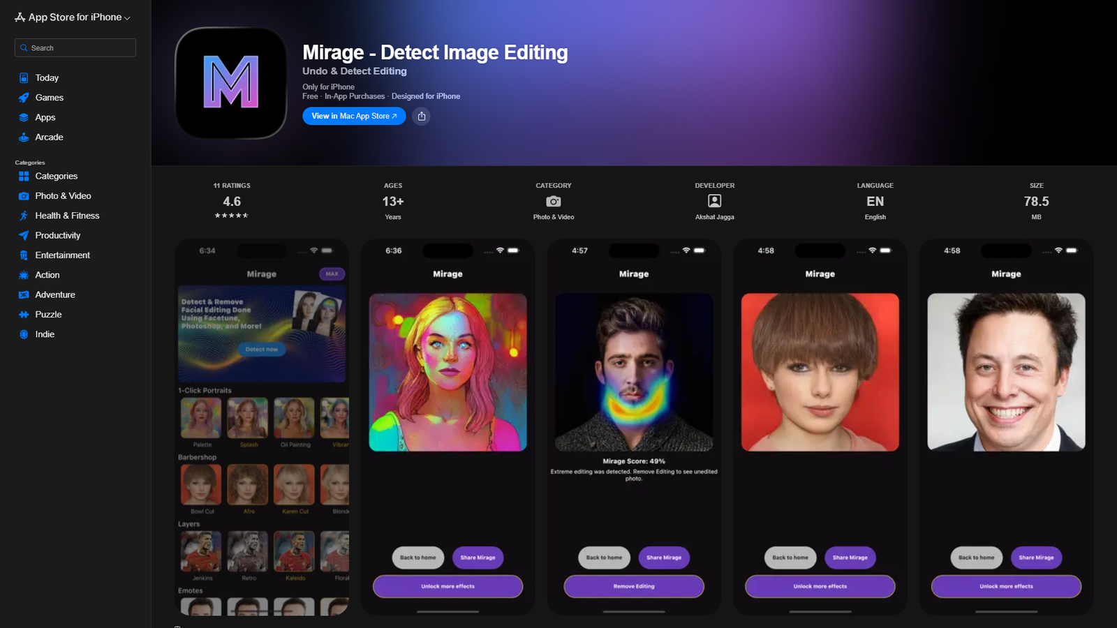 Mirage - Detect Image Editing — интерфейс нейросети Mirage - Detect Image Editing — интерфейс нейросети