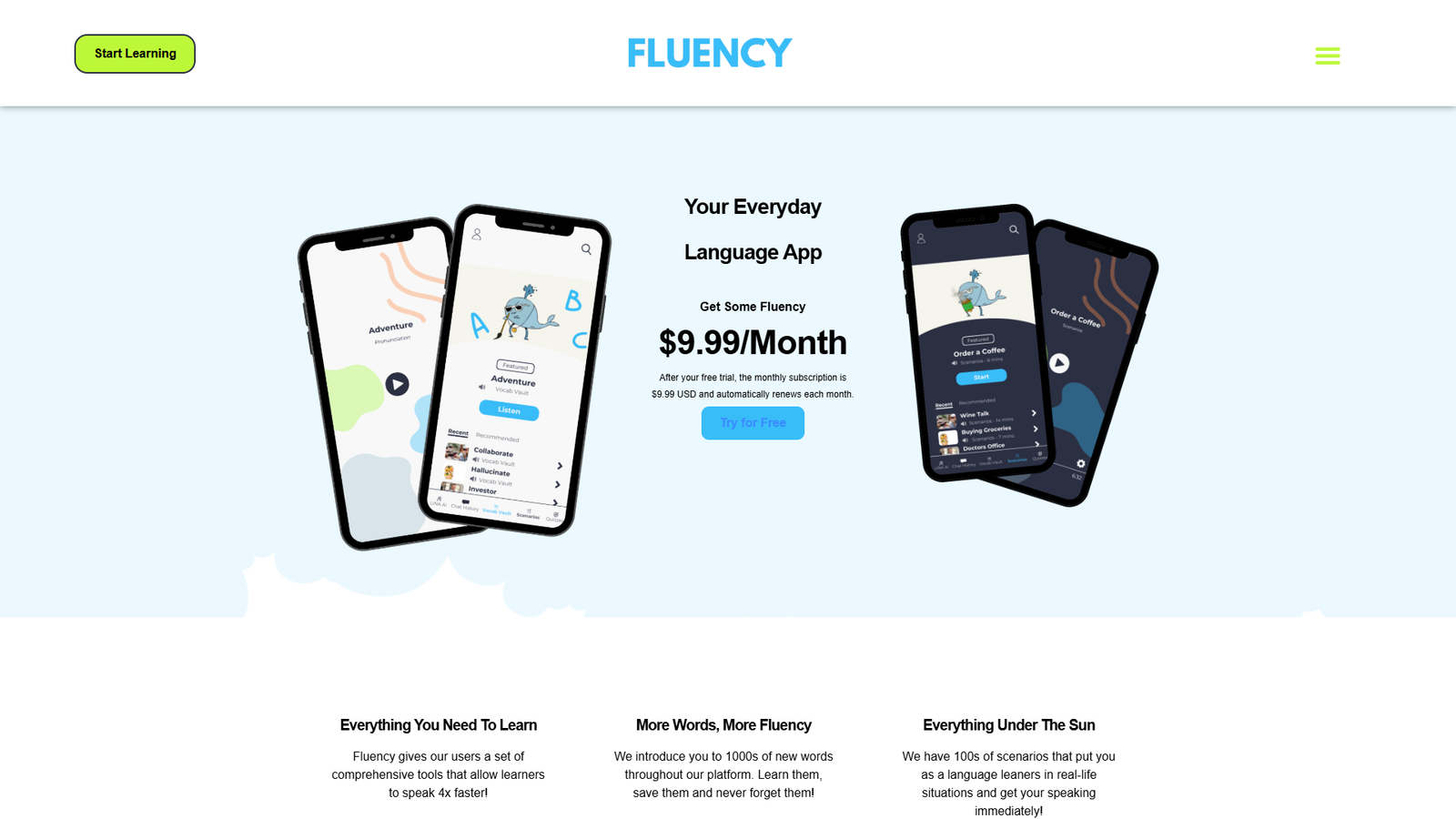 Fluency — интерфейс нейросети Fluency — интерфейс нейросети