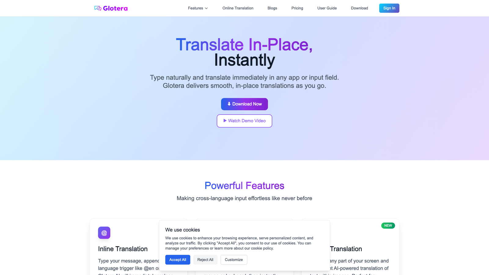 Glotera AI — интерфейс нейросети Glotera AI — интерфейс нейросети