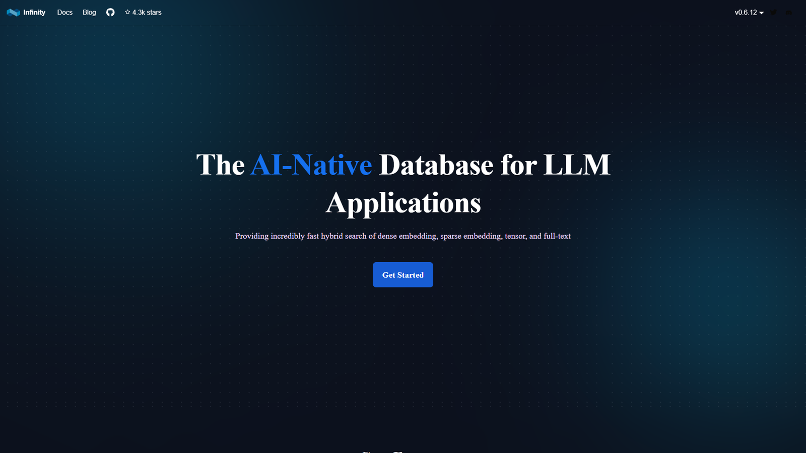 Infinity AI-native Database — интерфейс нейросети Infinity AI-native Database — интерфейс нейросети