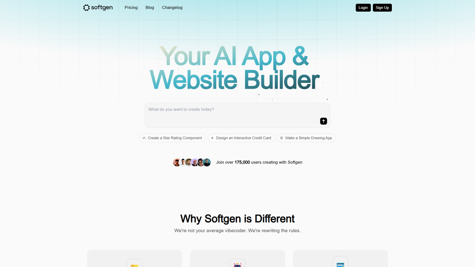 Softgen — AI Web App Builder — интерфейс нейросети Softgen — AI Web App Builder — интерфейс нейросети