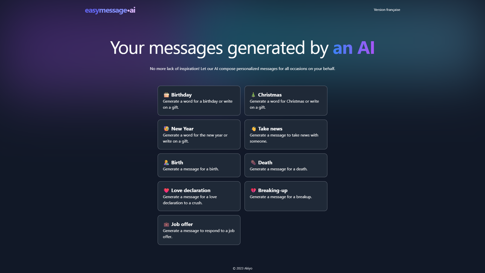 easyMessage.ai — интерфейс нейросети easyMessage.ai — интерфейс нейросети
