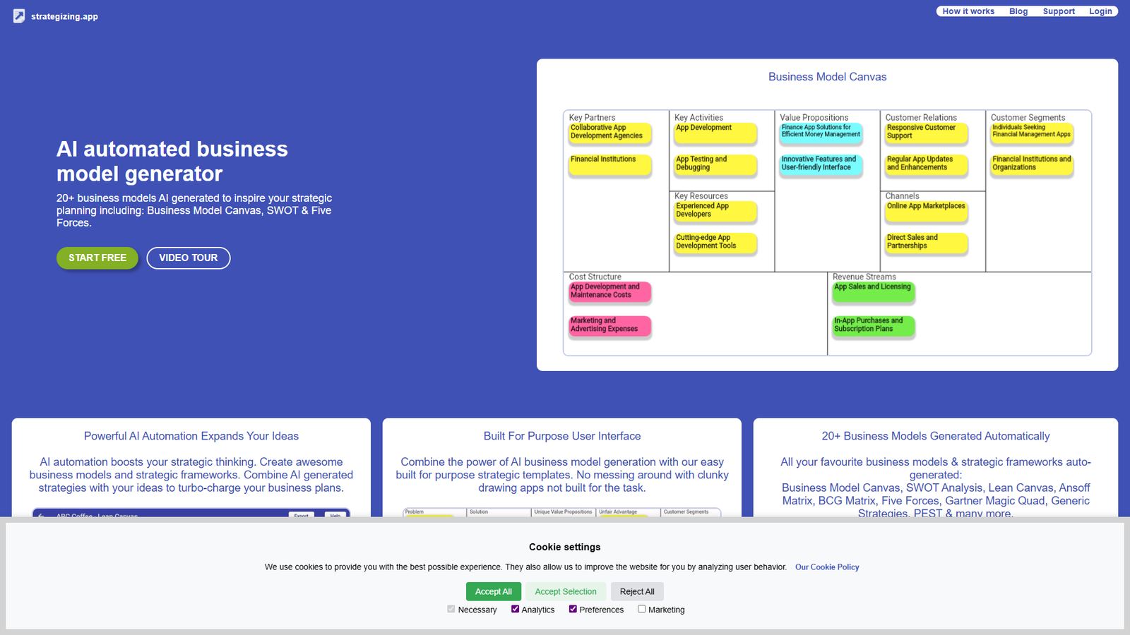 Strategizing App — интерфейс нейросети Strategizing App — интерфейс нейросети