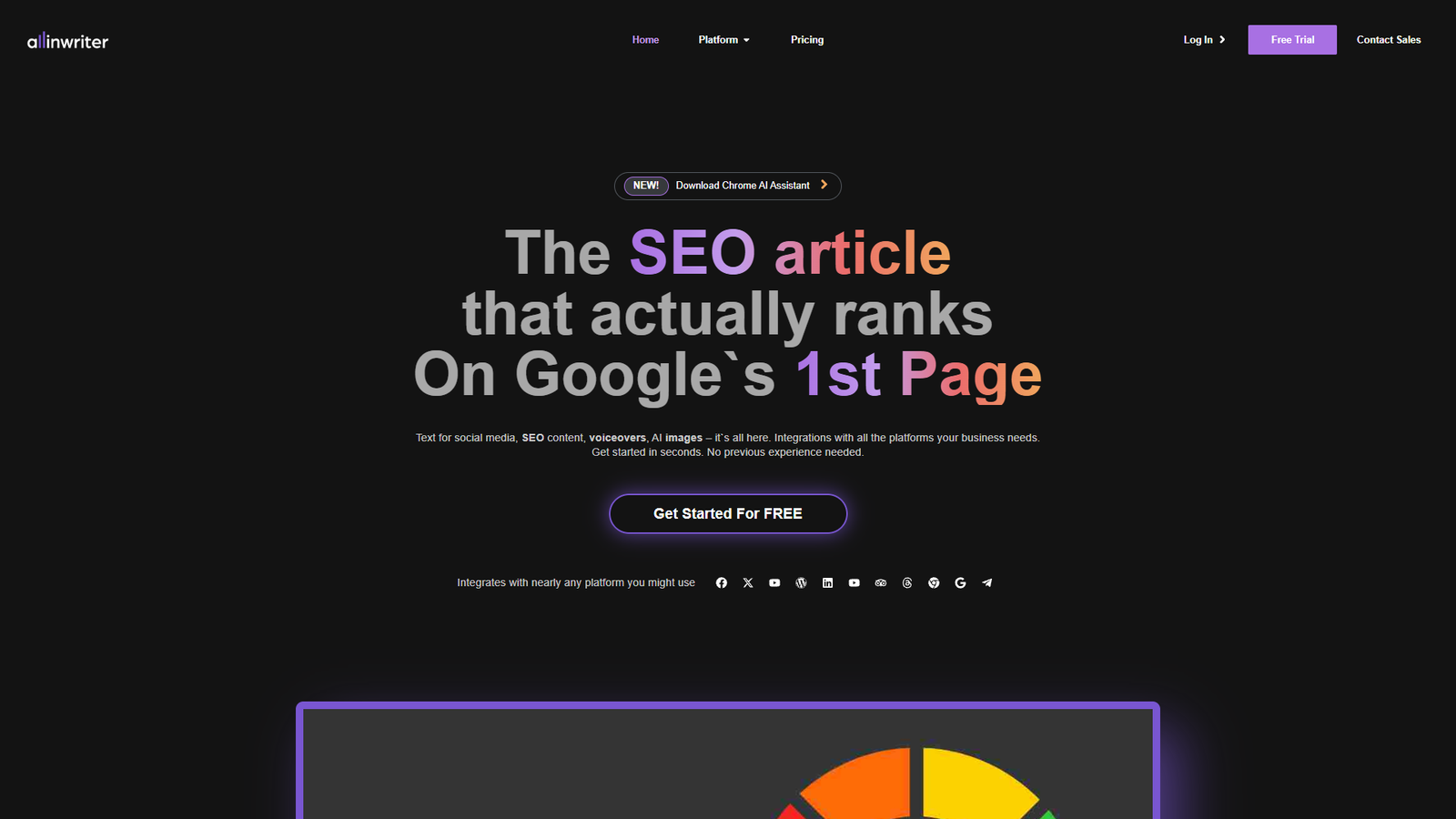 AllinWriter AI Marketer — интерфейс нейросети AllinWriter AI Marketer — интерфейс нейросети