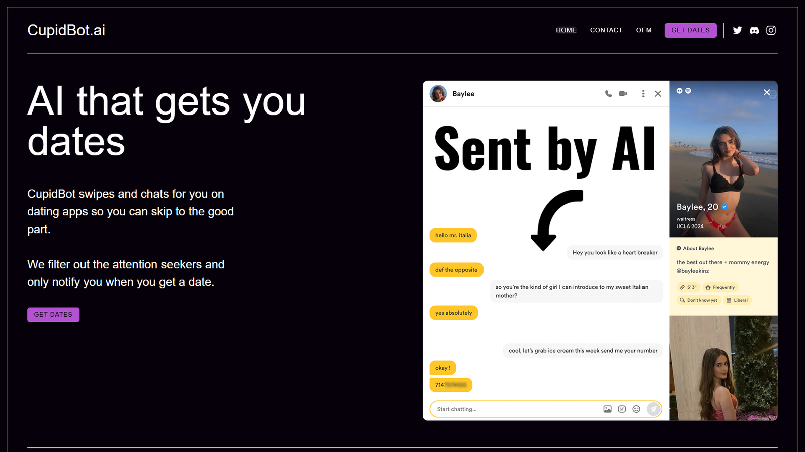 CupidBot — интерфейс нейросети CupidBot — интерфейс нейросети