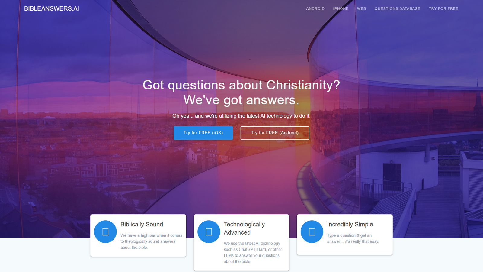 Bible Answers AI — интерфейс нейросети Bible Answers AI — интерфейс нейросети