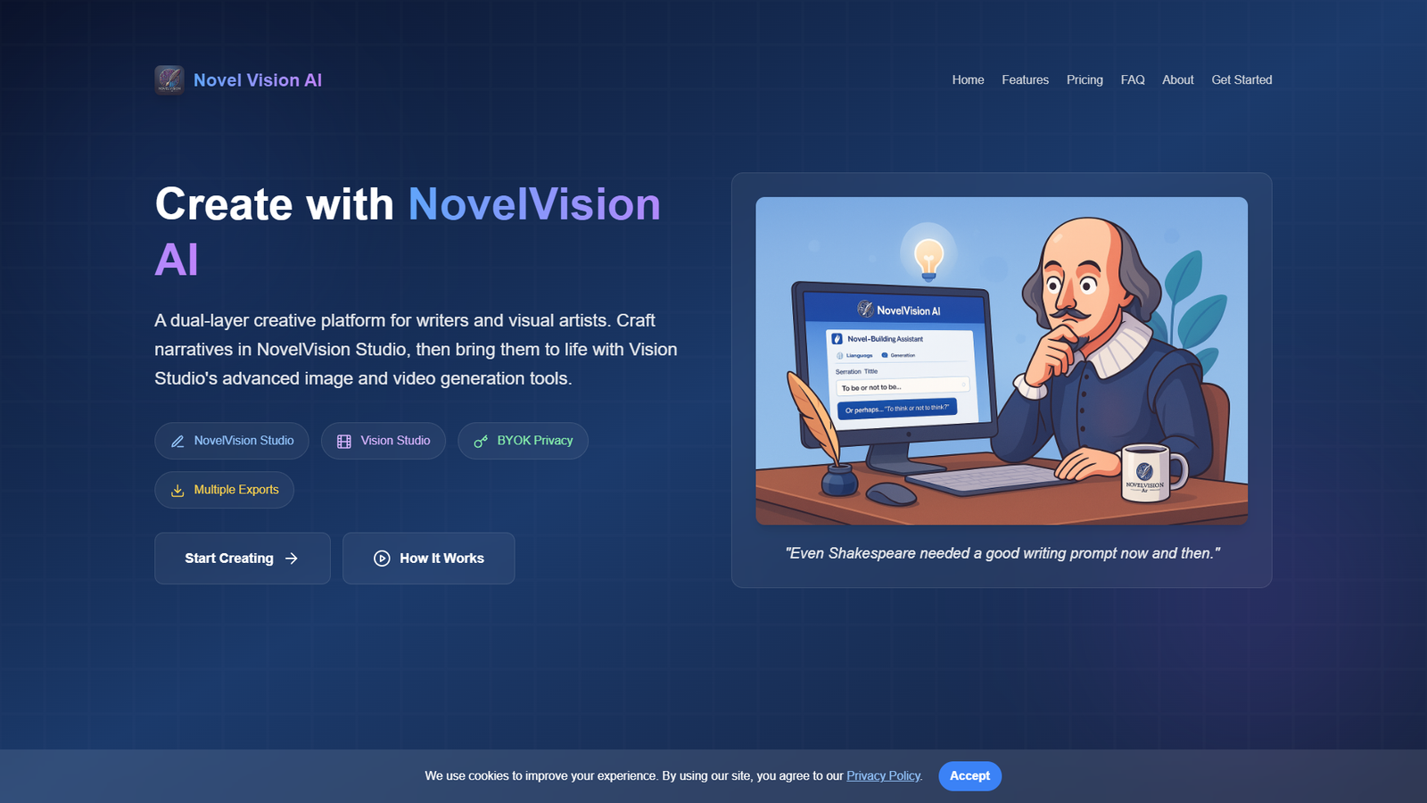 NovelVision AI — интерфейс нейросети NovelVision AI — интерфейс нейросети