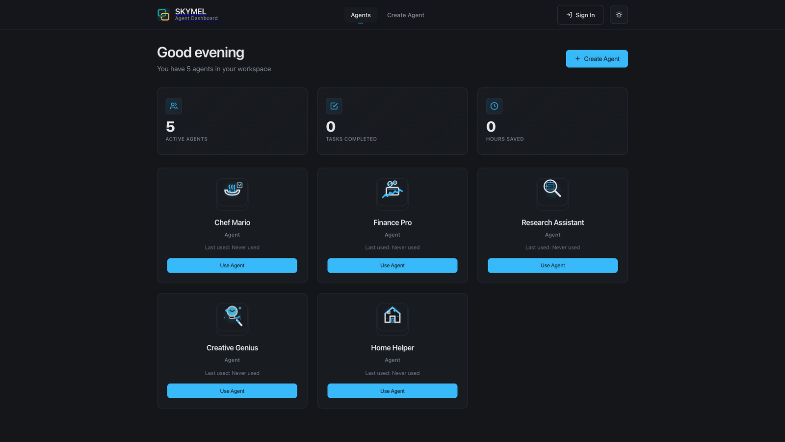 SKYMEL — интерфейс нейросети