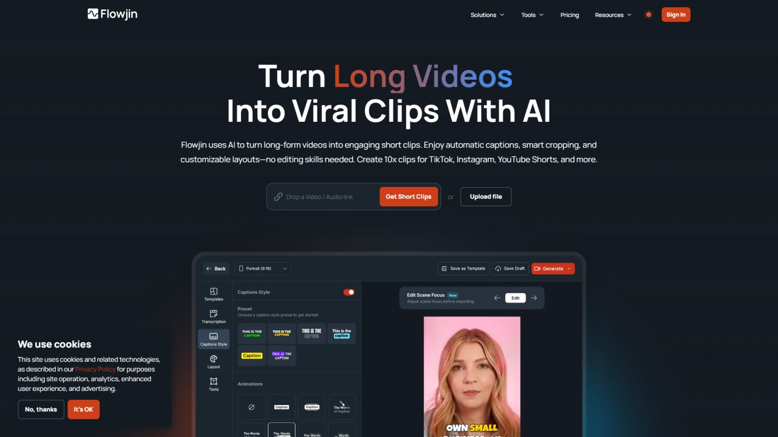 Flowjin нейросеть Главная страница