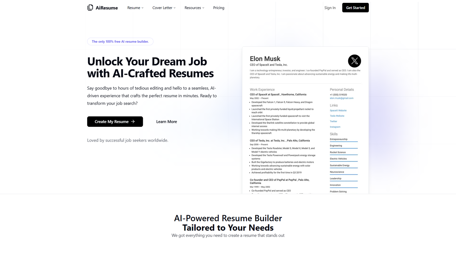 AiResume — интерфейс нейросети AiResume — интерфейс нейросети