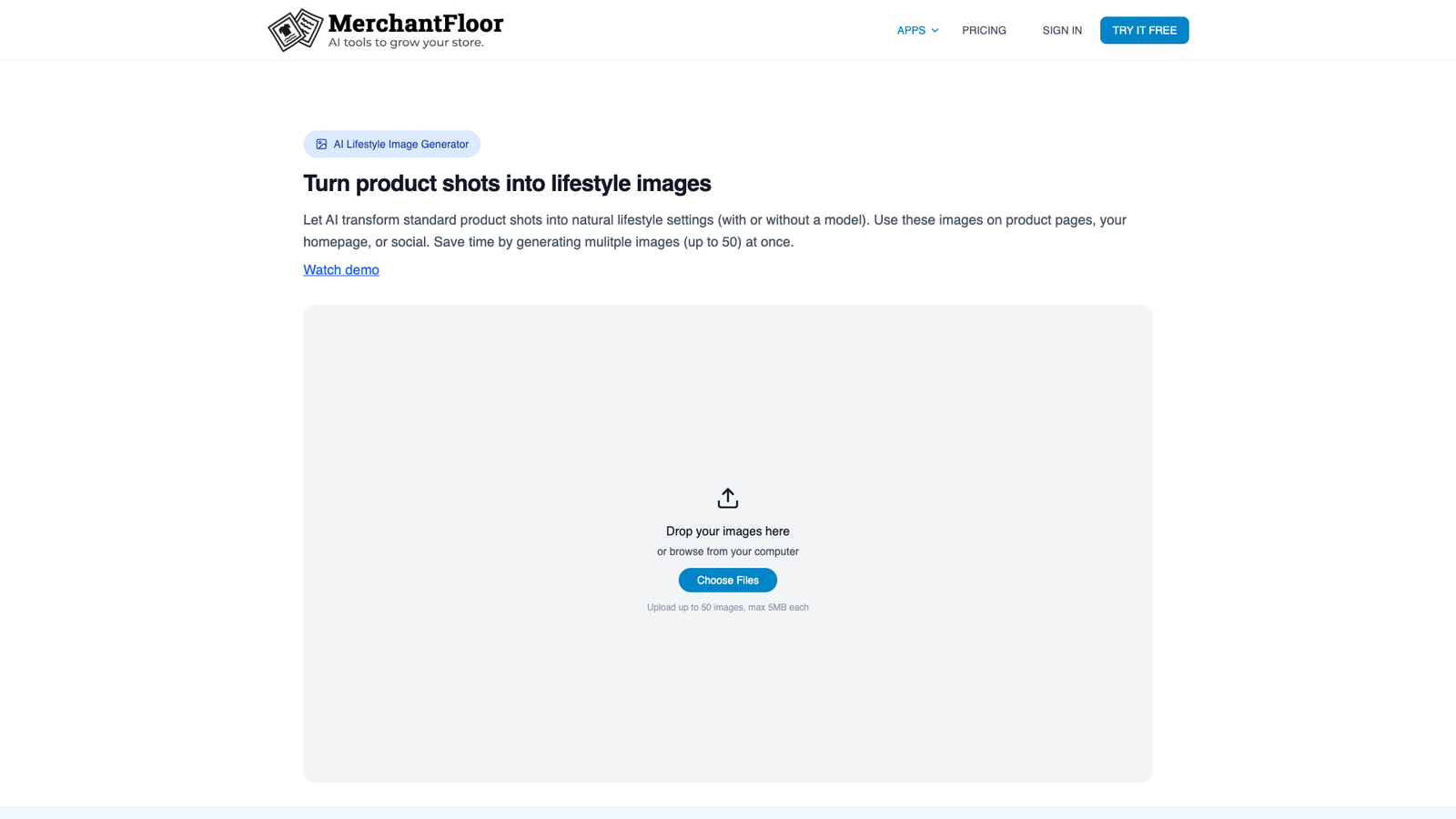 AI Lifestyle Image Generator — интерфейс нейросети