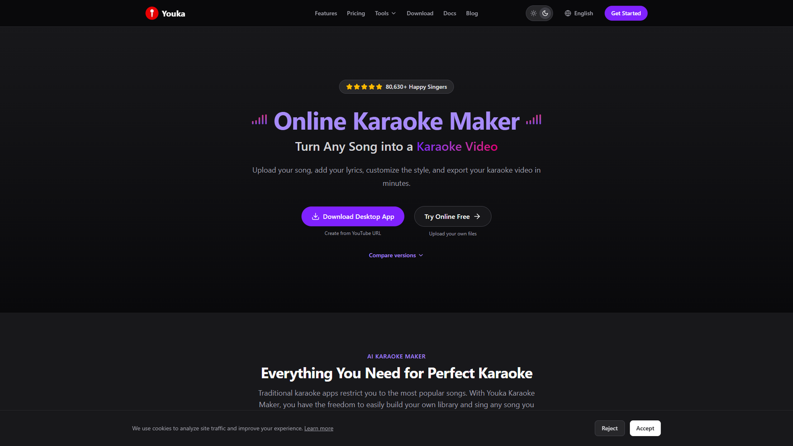 Youka Karaoke Maker — интерфейс нейросети Youka Karaoke Maker — интерфейс нейросети