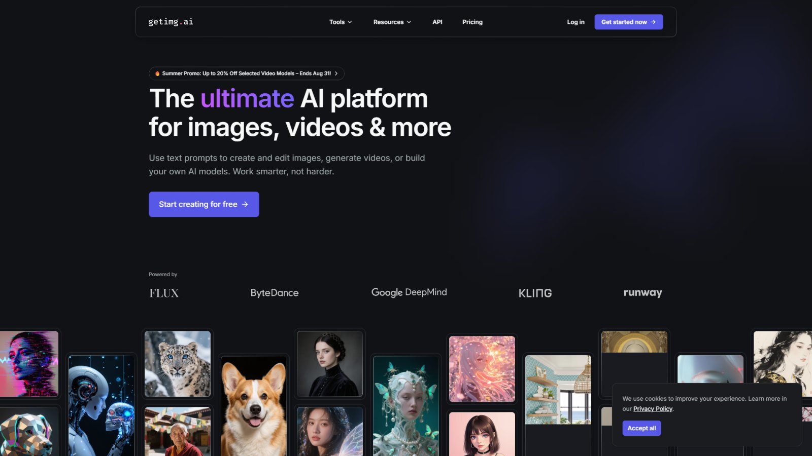 getimg.ai нейросеть Главная страница