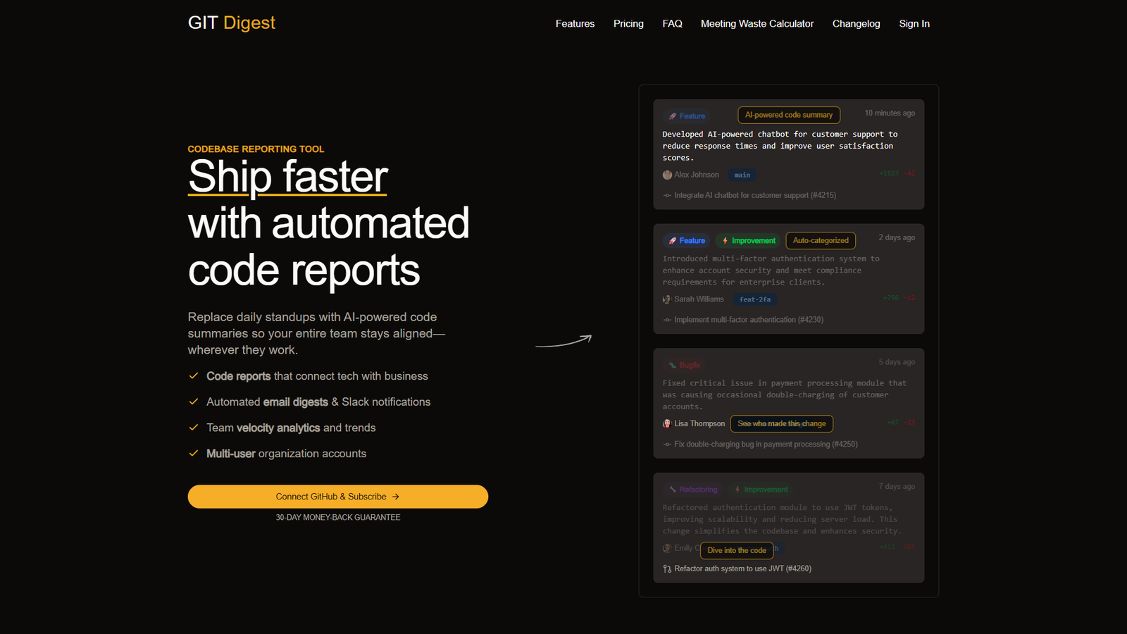 Git Digest — интерфейс нейросети Git Digest — интерфейс нейросети
