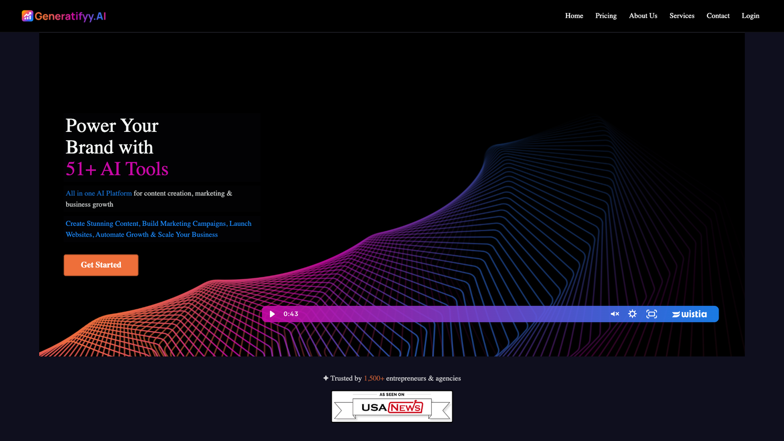 Generatifyy.AI — интерфейс нейросети