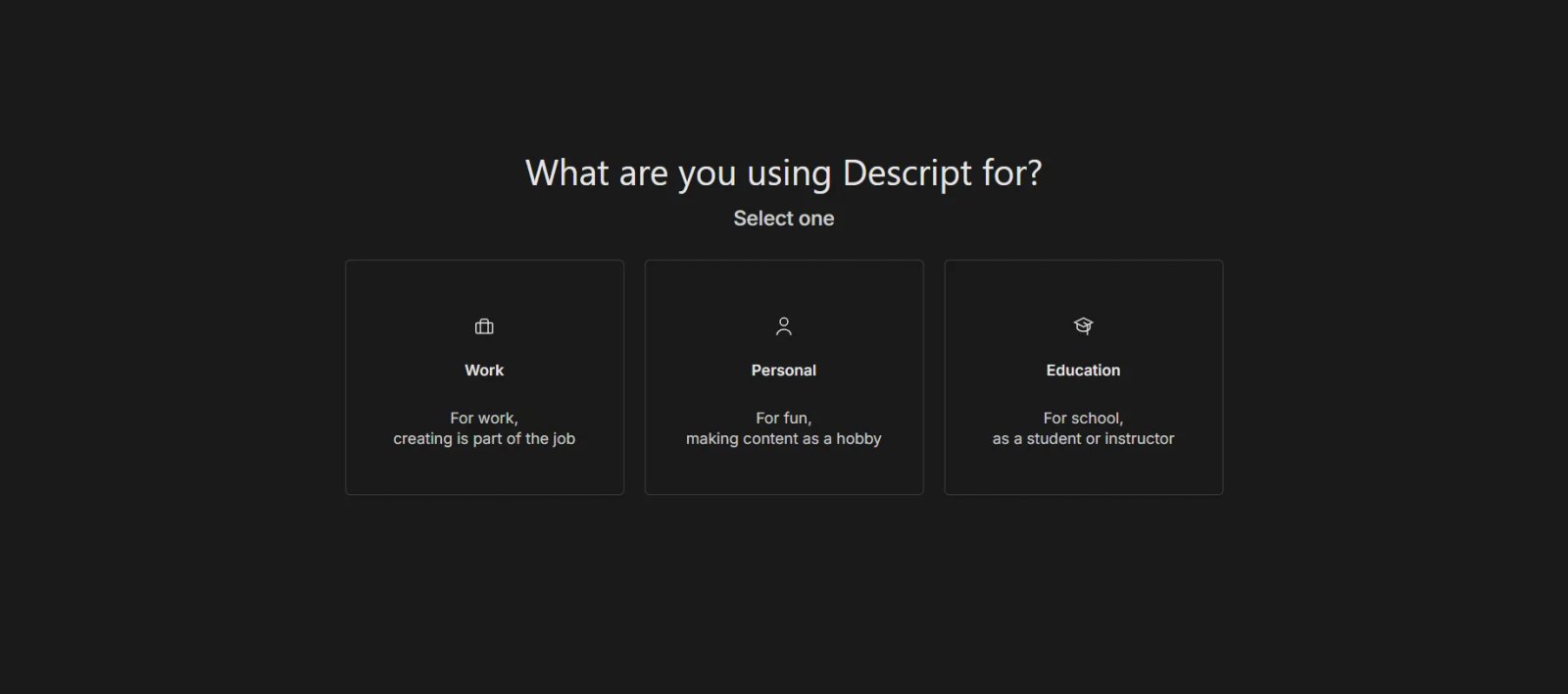 Descript Start Descript Start