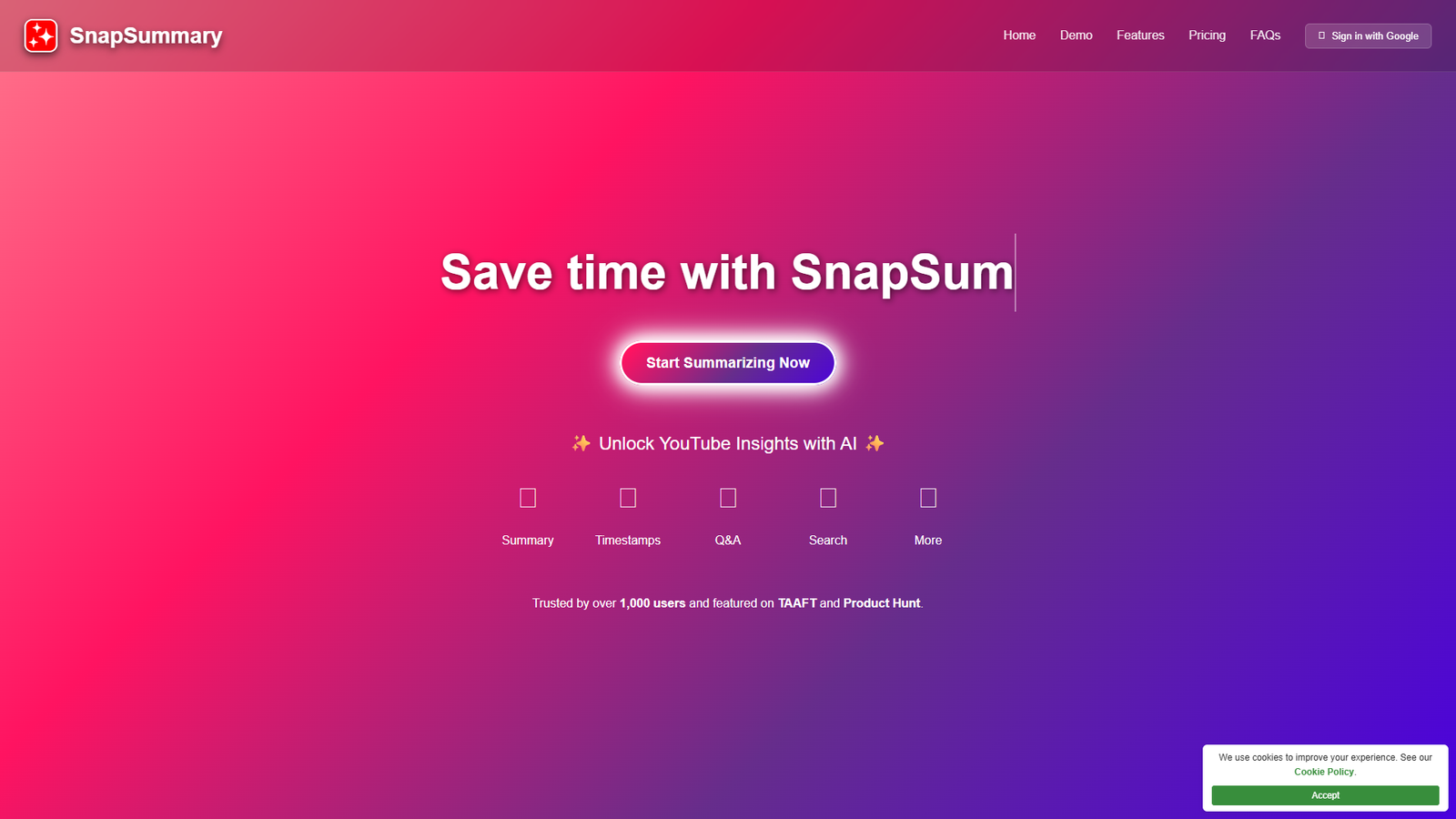 SnapSummary — интерфейс нейросети SnapSummary — интерфейс нейросети