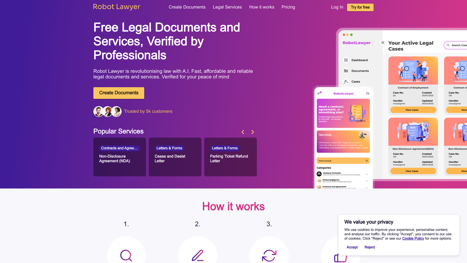 Robot Lawyer — интерфейс нейросети Robot Lawyer — интерфейс нейросети