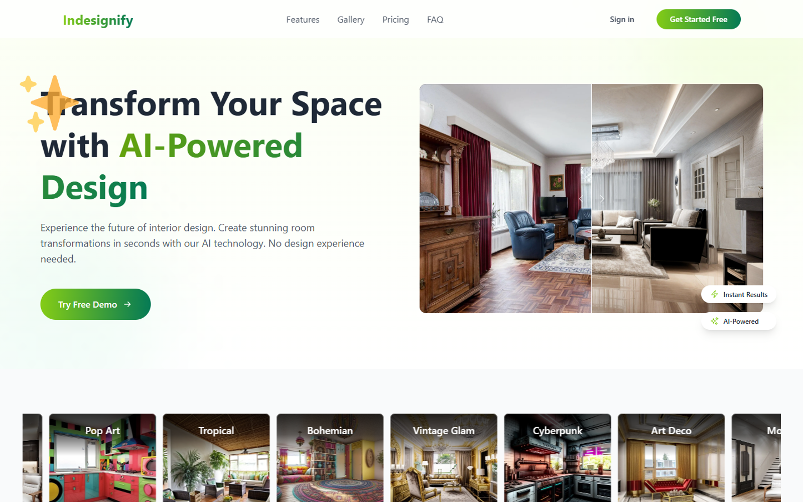 Indesignify — интерфейс нейросети Indesignify — интерфейс нейросети