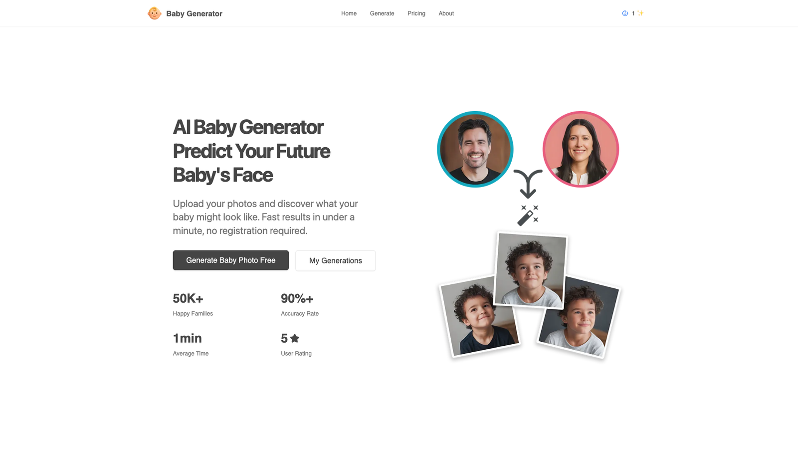 Baby Generator AI — интерфейс нейросети Baby Generator AI — интерфейс нейросети