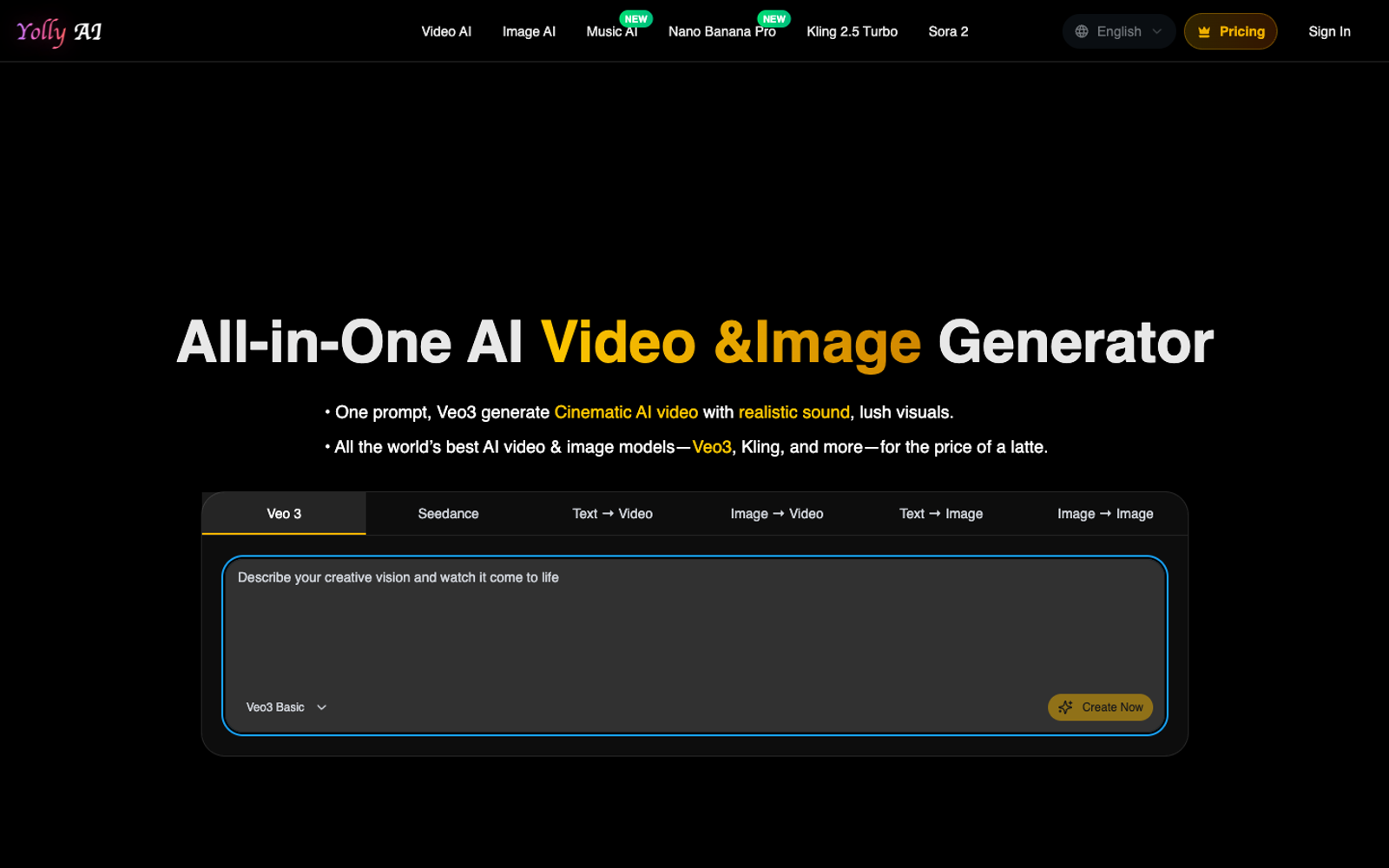 Yolly AI — интерфейс нейросети