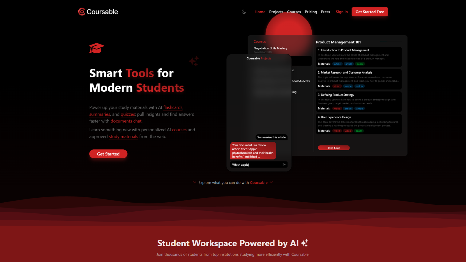 Coursable — интерфейс нейросети Coursable — интерфейс нейросети