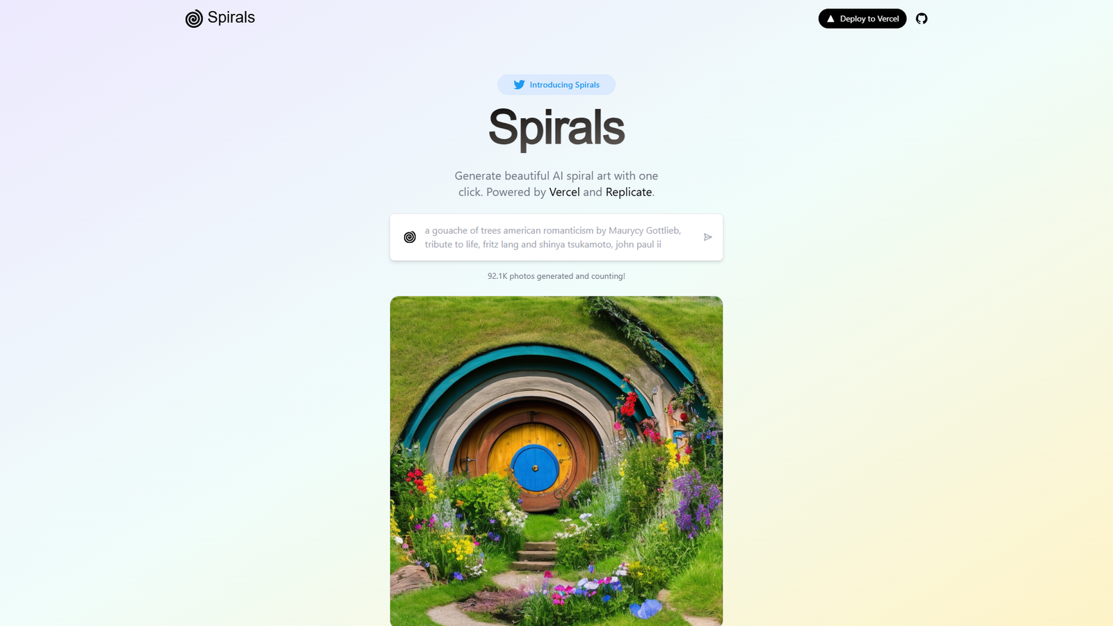 Spirals — интерфейс нейросети Spirals — интерфейс нейросети