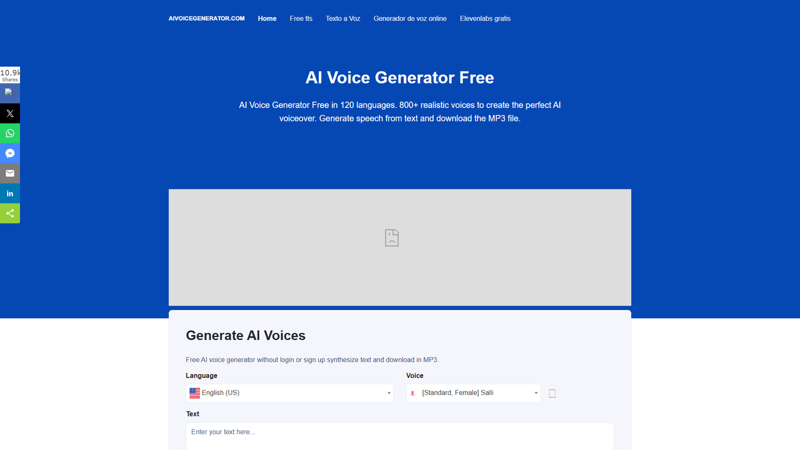 AI Voice Generator — интерфейс нейросети AI Voice Generator — интерфейс нейросети