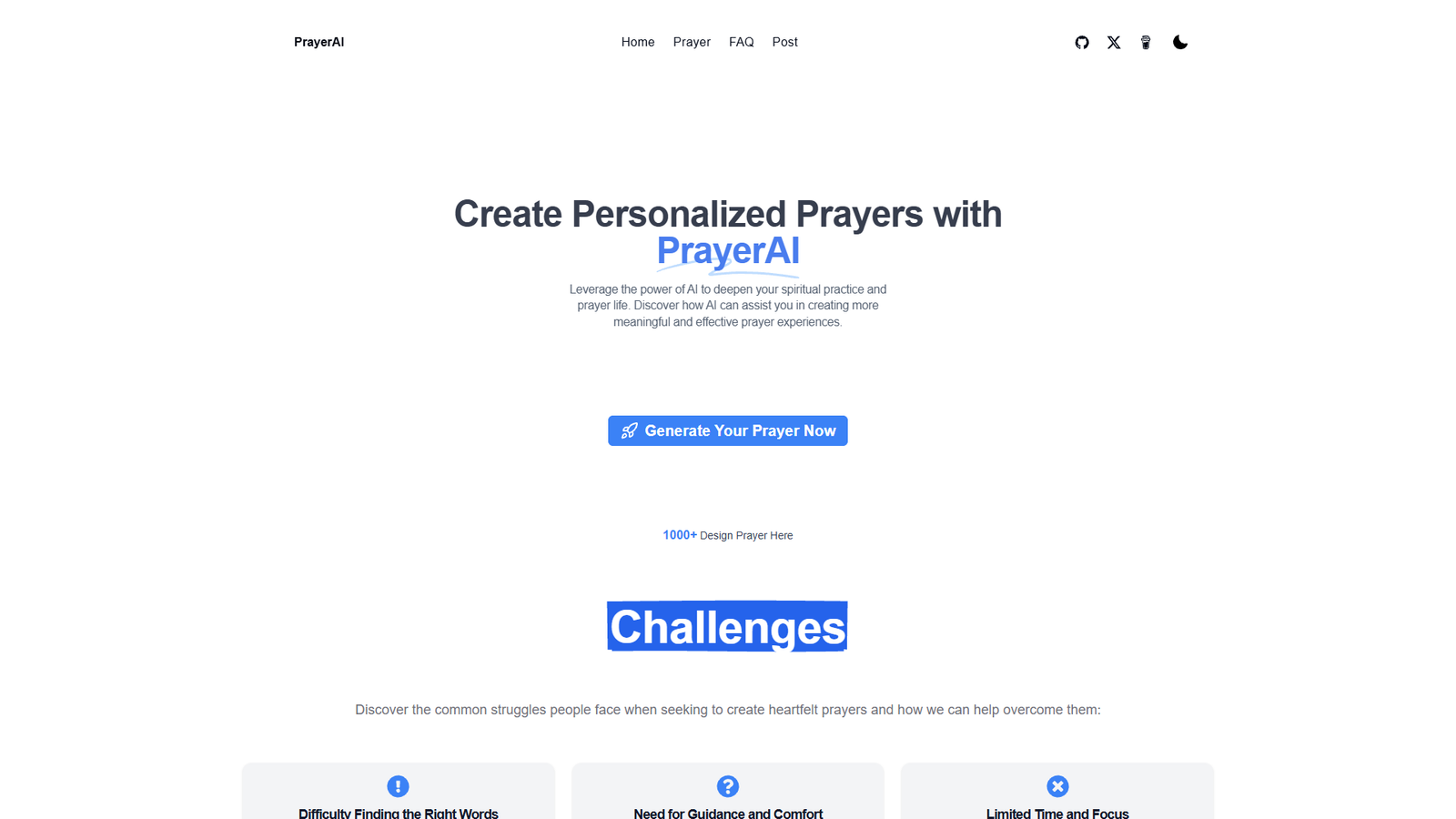 PrayerAI — интерфейс нейросети PrayerAI — интерфейс нейросети
