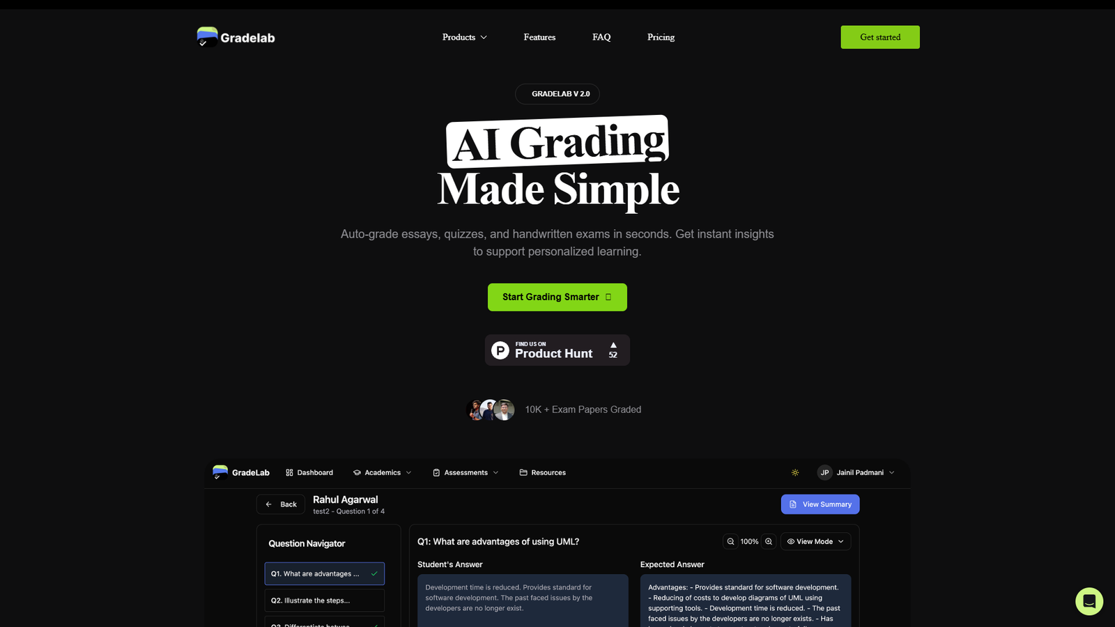 GradeLab — интерфейс нейросети GradeLab — интерфейс нейросети