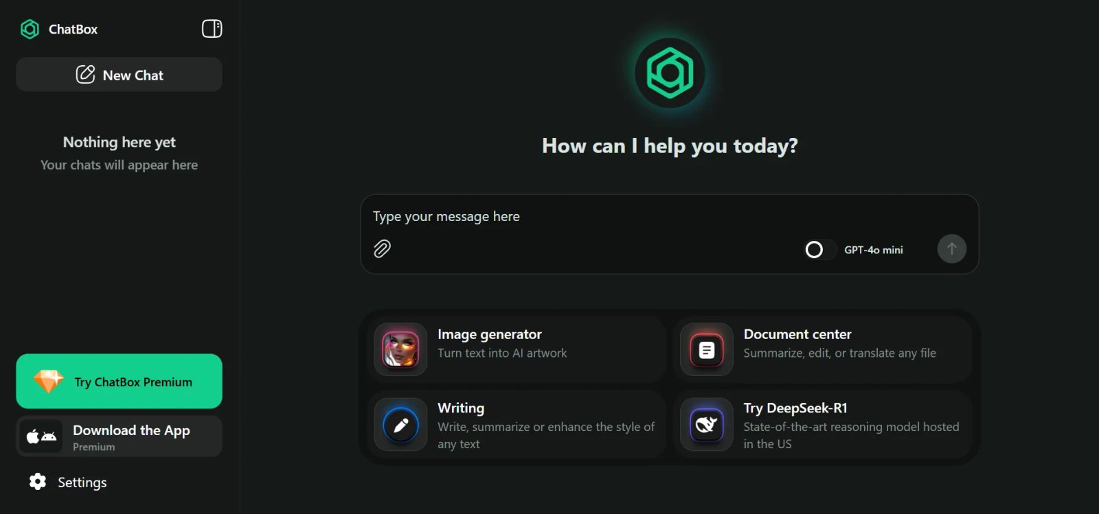 ChatBox Главная страница