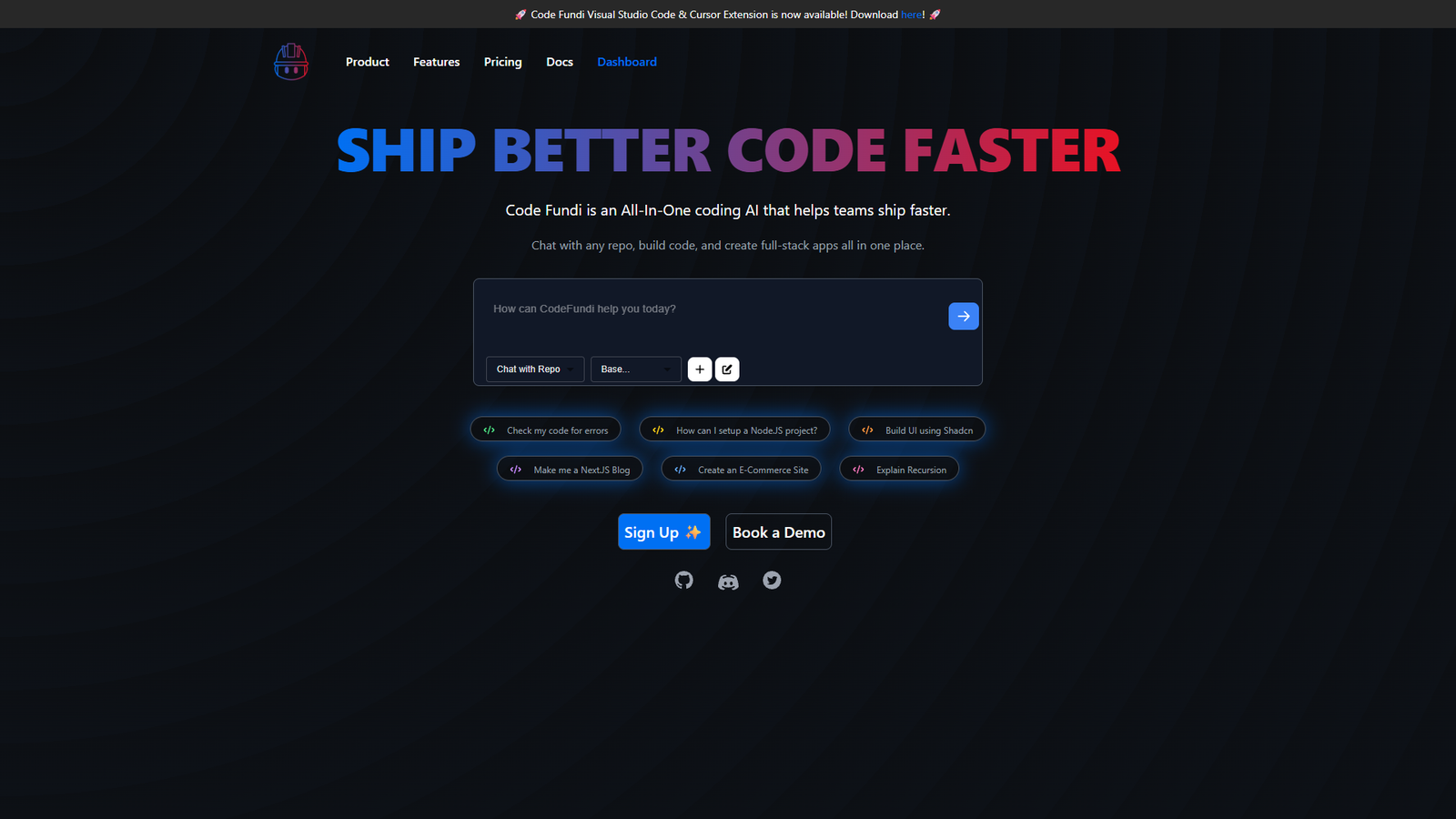Code Fundi — интерфейс нейросети Code Fundi — интерфейс нейросети