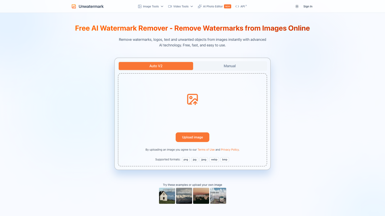 Unwatermark AI — интерфейс нейросети Unwatermark AI — интерфейс нейросети