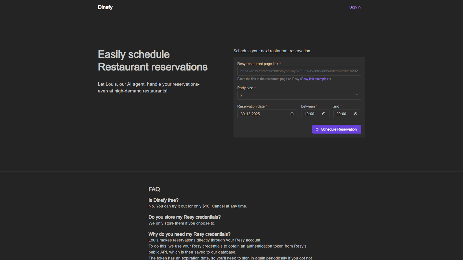 Dinefy — интерфейс нейросети Dinefy — интерфейс нейросети
