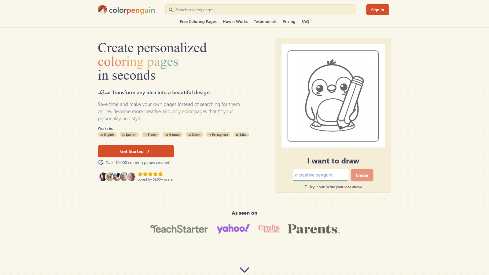ColorPenguin — интерфейс нейросети ColorPenguin — интерфейс нейросети
