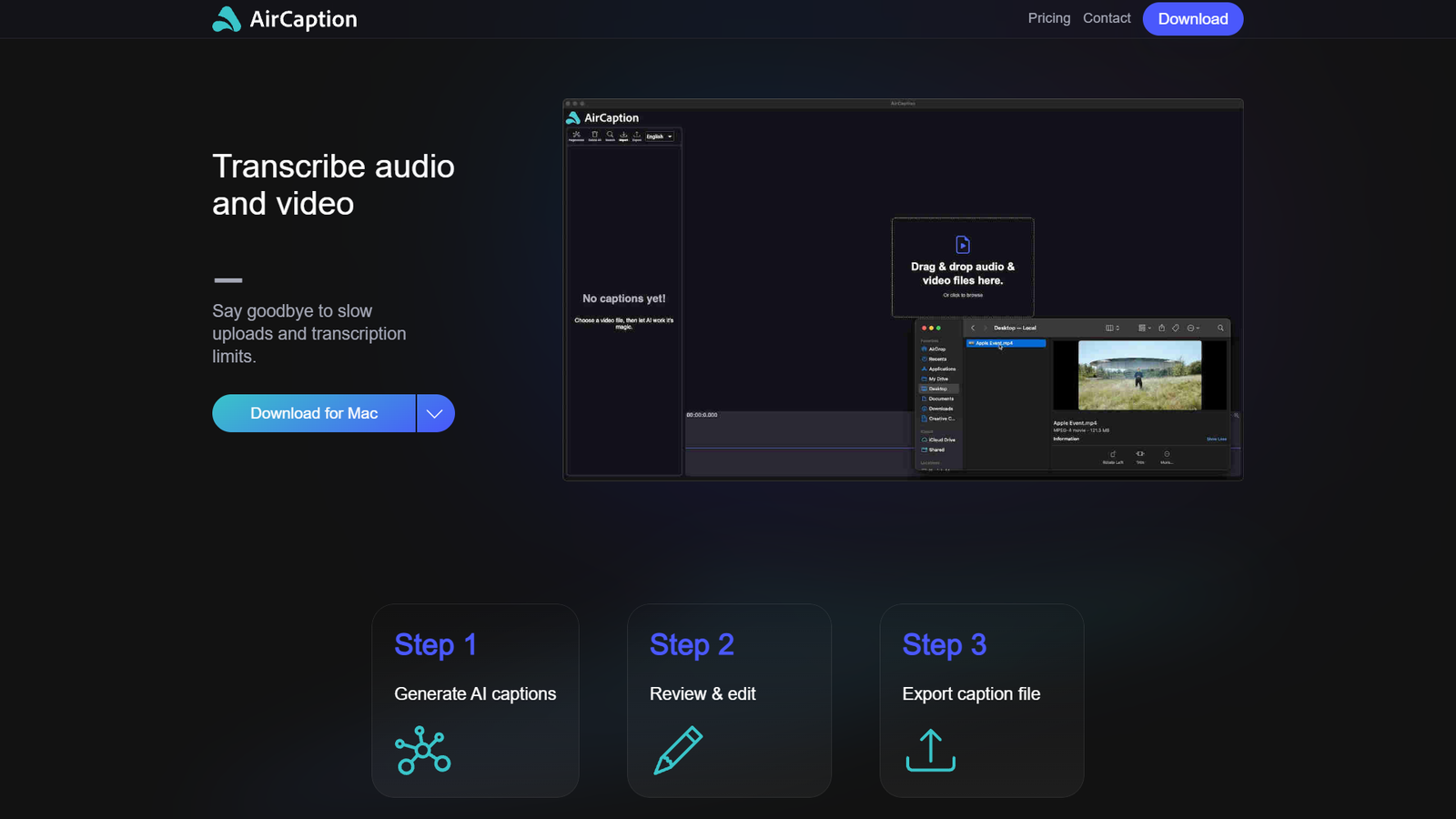 AirCaption — интерфейс нейросети AirCaption — интерфейс нейросети