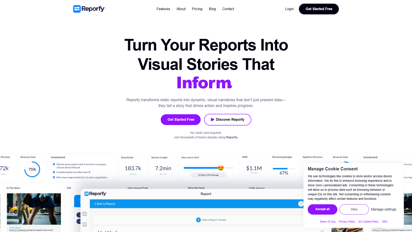 Reporfy — интерфейс нейросети Reporfy — интерфейс нейросети