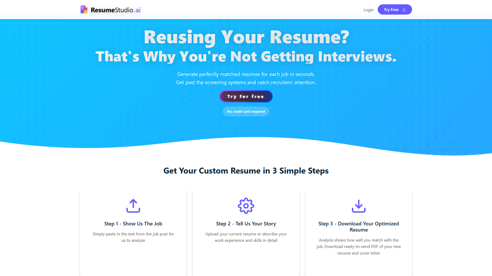 Resume Studio — интерфейс нейросети Resume Studio — интерфейс нейросети