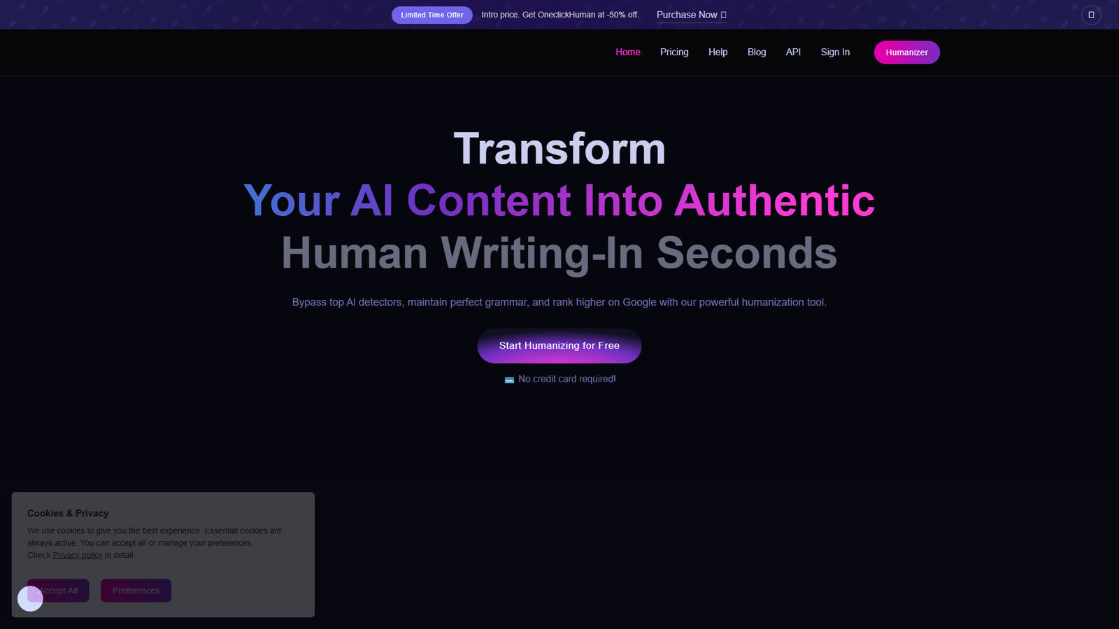 OneClickHuman — интерфейс нейросети OneClickHuman — интерфейс нейросети