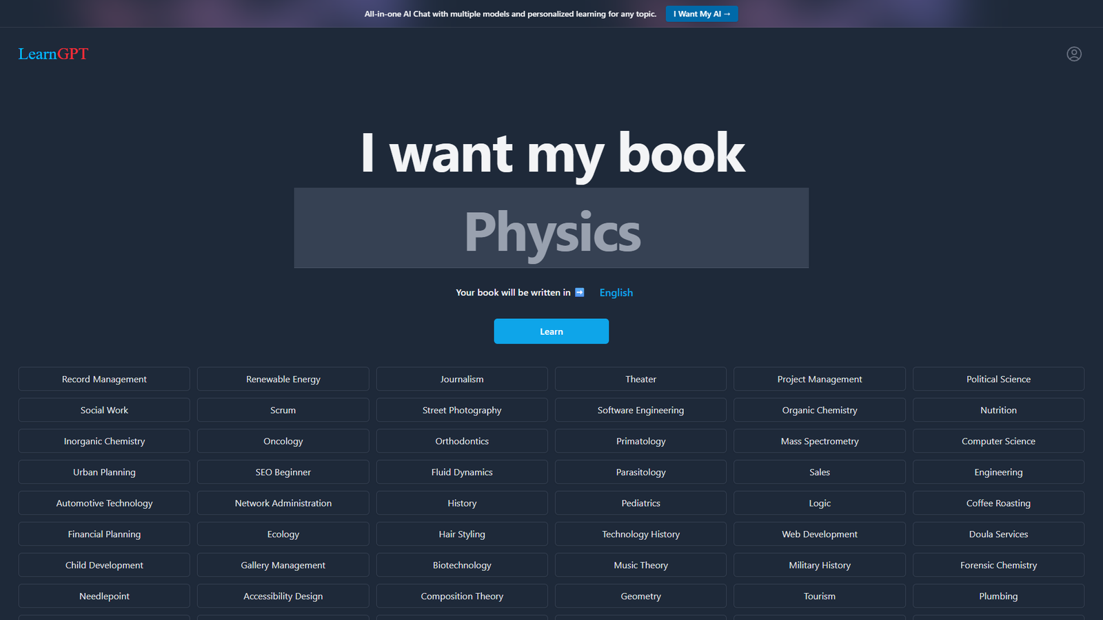 LearnGPT — интерфейс нейросети LearnGPT — интерфейс нейросети