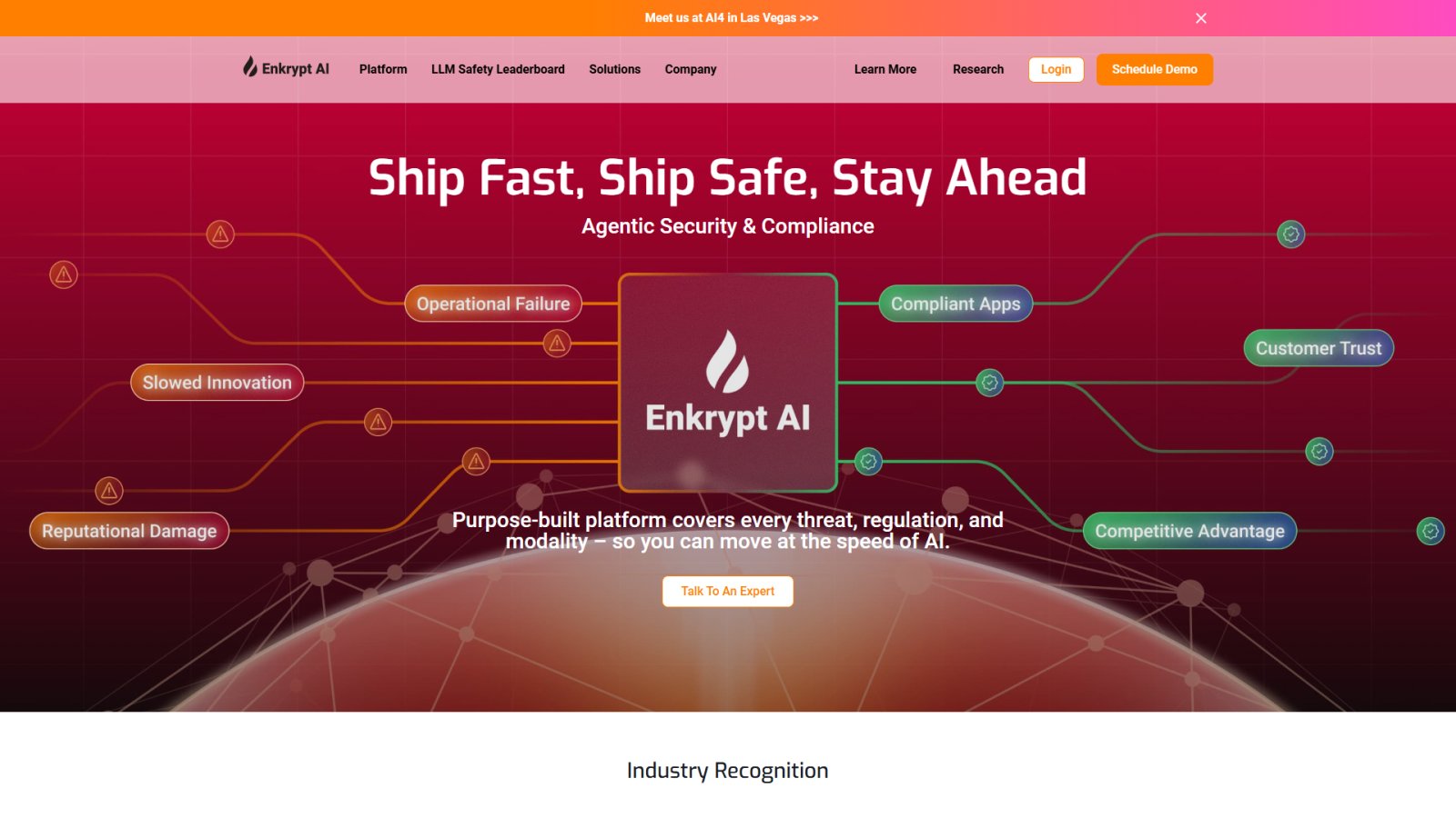 Enkrypt AI нейросеть Главная страница