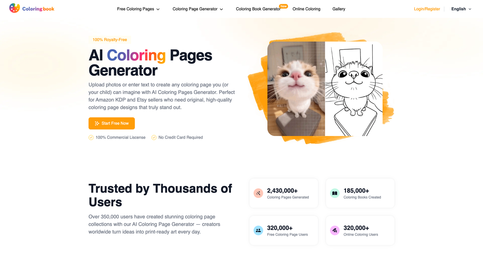 ColoringBook AI — интерфейс нейросети ColoringBook AI — интерфейс нейросети