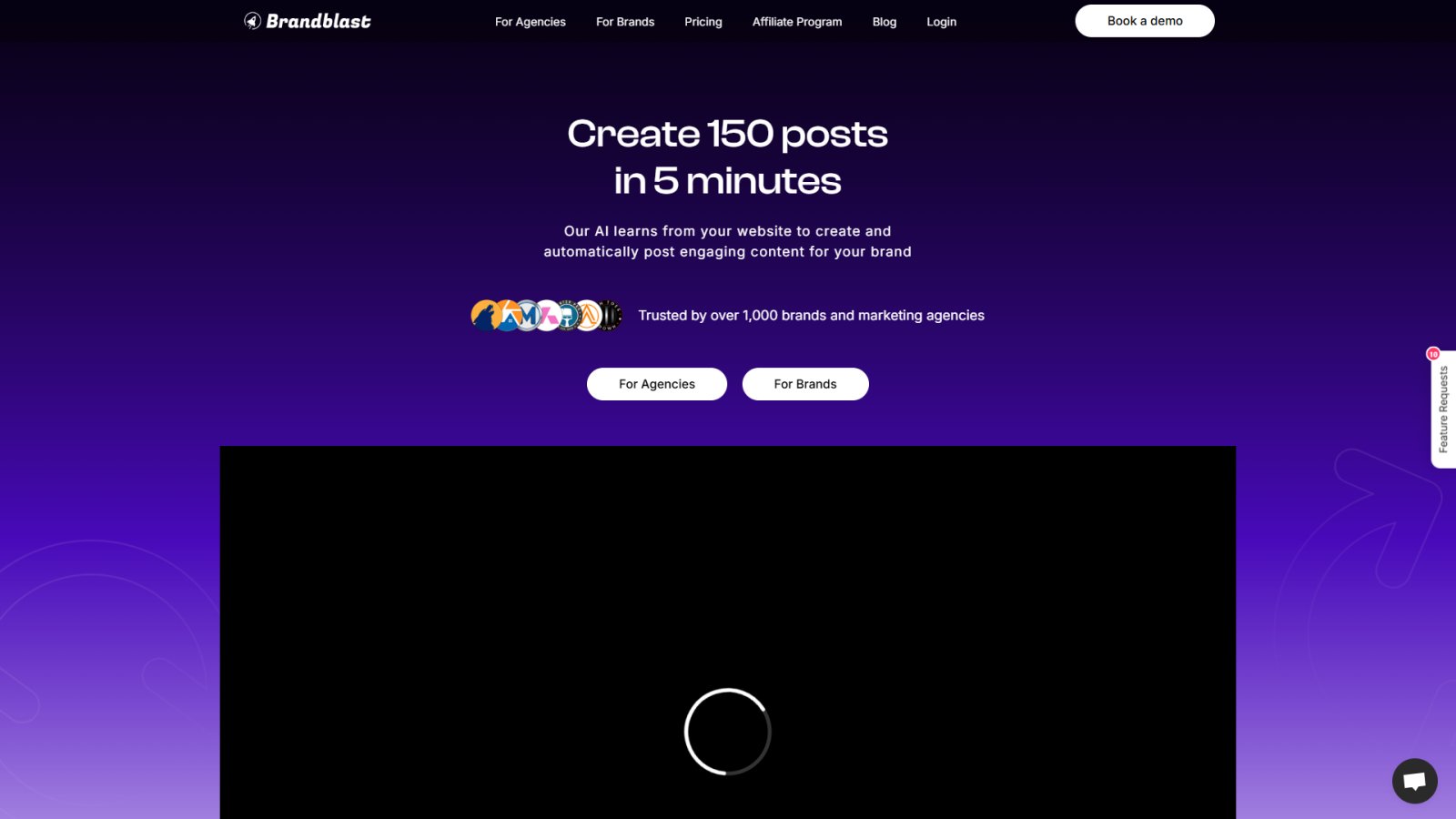 Brandblast.ai нейросеть Главная страница