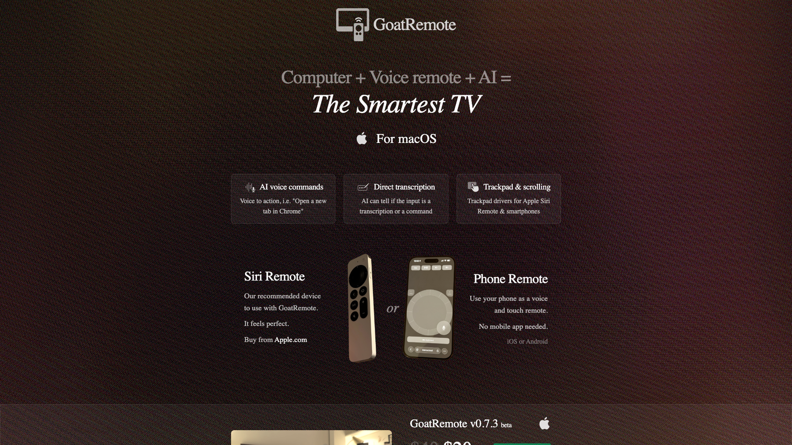 GoatRemote — интерфейс нейросети