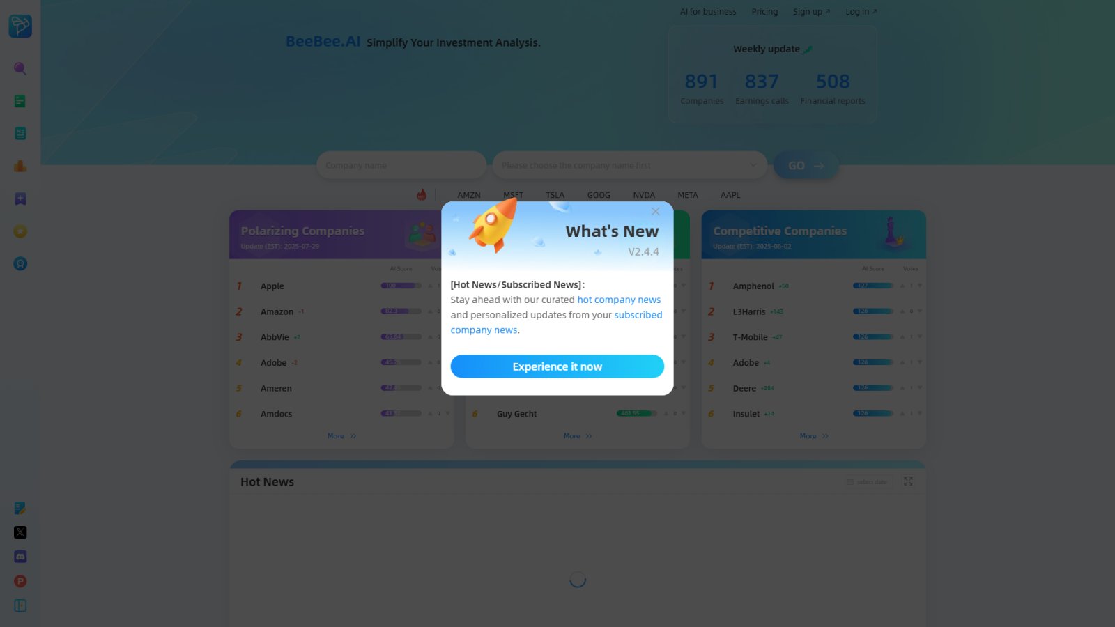 BeeBee AI нейросеть Главная страница