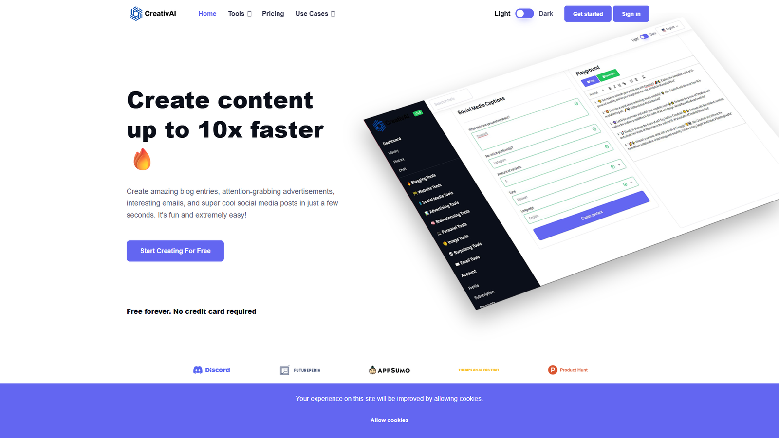 CreativAI — интерфейс нейросети CreativAI — интерфейс нейросети