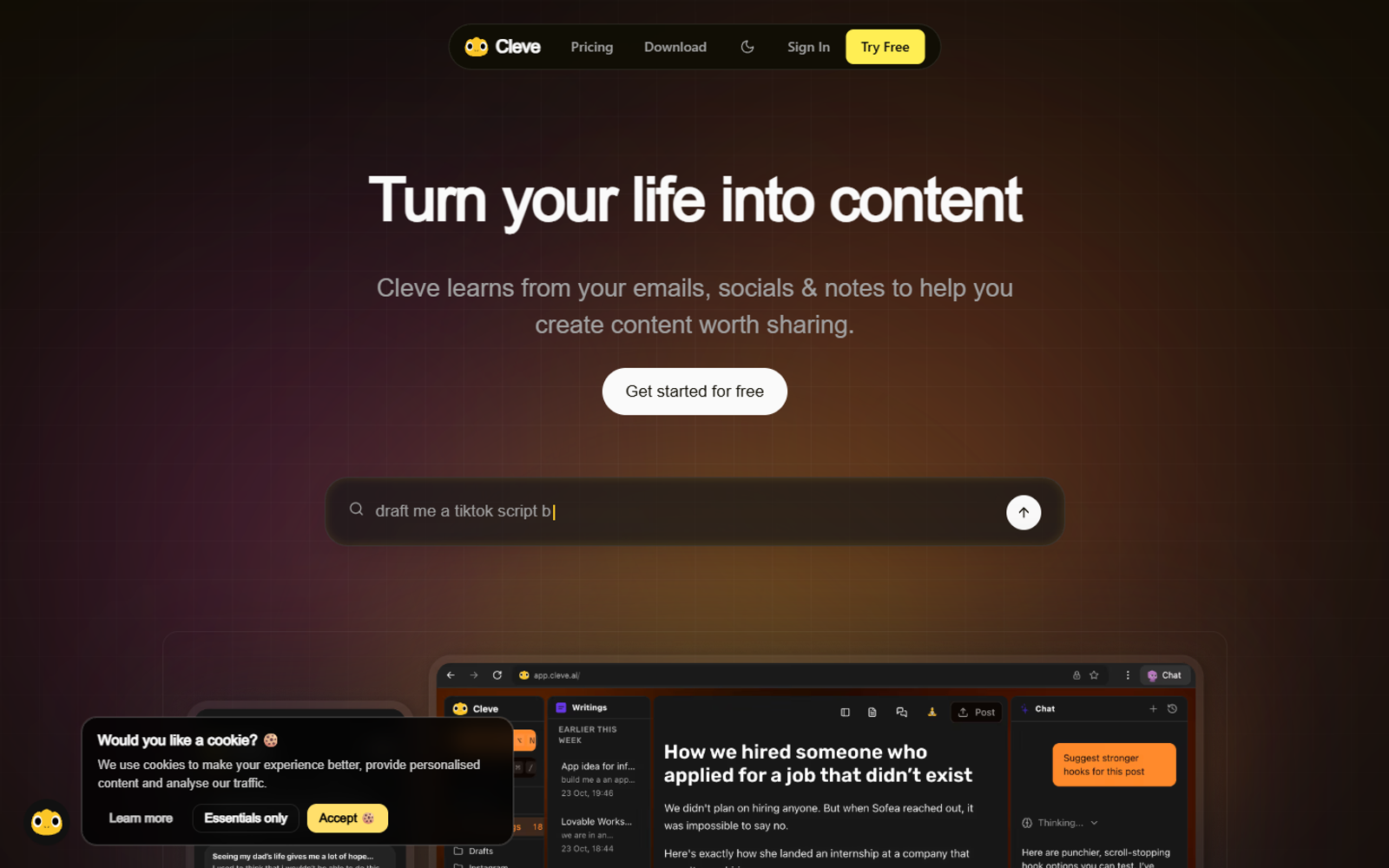 Cleve — интерфейс нейросети Cleve — интерфейс нейросети