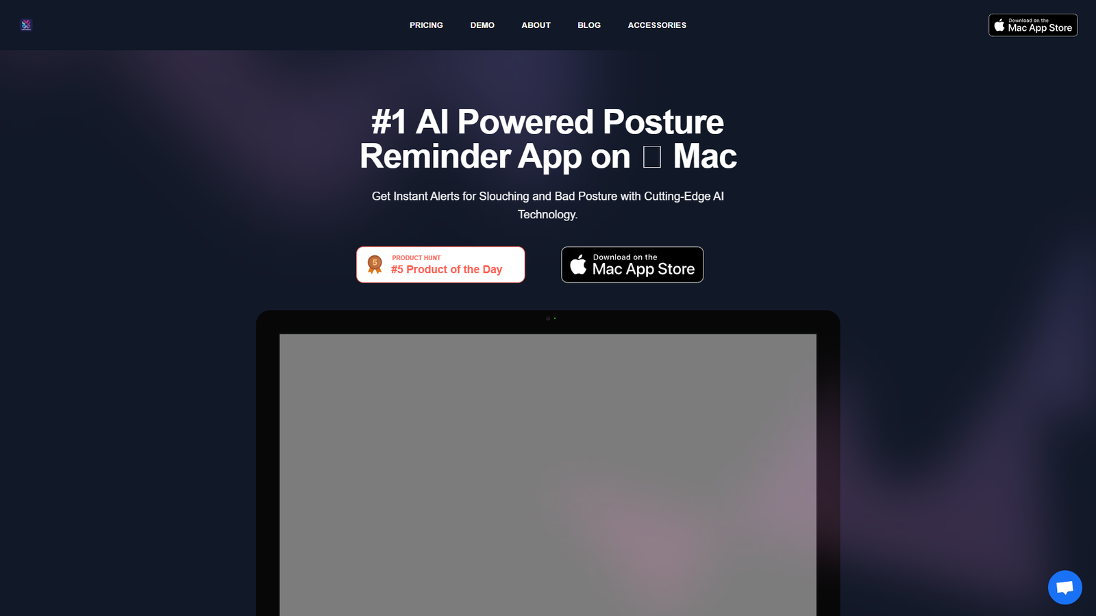 AI Posture Reminder App — интерфейс нейросети AI Posture Reminder App — интерфейс нейросети