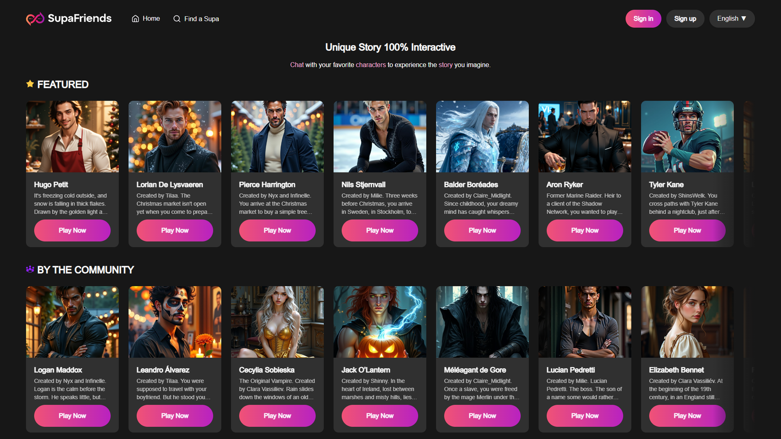 SupaFriends — интерфейс нейросети SupaFriends — интерфейс нейросети